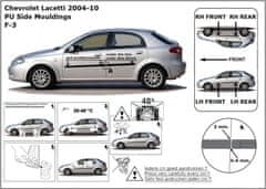 Rider Ochranné boční lišty na dveře, Chevrolet Lacetti, 2003-2010
