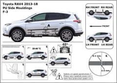 Rider Ochranné boční lišty na dveře, Toyota RAV4 IV, 2013-2018