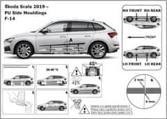 Rider Ochranné boční lišty na dveře, Škoda Scala, 2019-