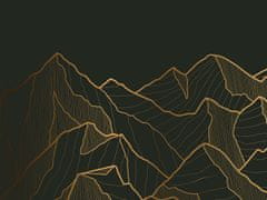 AG Design Zlaté hory, vliesová fototapeta, 360x270 cm