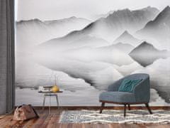 AG Design Horské jezero v mlze, vliesová fototapeta, 360x270 cm