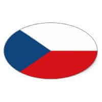 AG Design 3D samolepka oválná vlajka státu Česká republika