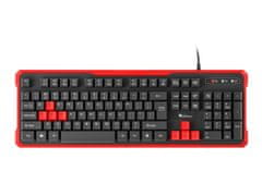 Genesis herní klávesnice RHOD 110/Drátová USB/US layout/Černá-červená