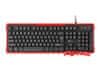 herní klávesnice RHOD 110/Drátová USB/US layout/Černá-červená