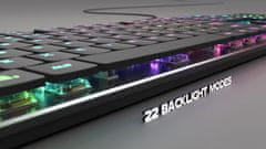 Genesis herní mechanická klávesnice THOR 420/RGB/Content Slim Blue/Drátová USB/US layout/Šedá