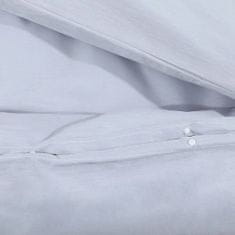 Vidaxl Sada ložního prádla šedá 155 x 220 cm lehké mikrovlákno