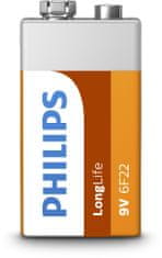 Philips Baterie 6F22L1F/10 LongLife 9V 1-foil w/ sticker