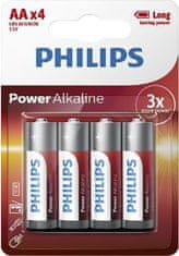Philips Baterie LR6P4B/10 Power Alkalická AA 4ks