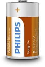 Philips Baterie R20L2F/10 LongLife C 2ks