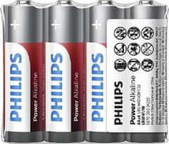 Philips Baterie LR6P4F/10 Power Alkalcká AA 4ks