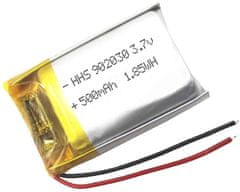 YUNIQUE GREEN-CLEAN 1 kus 902030 dobíjecí Lipo baterie (3.7V, 500mAh lipo) pro přenosný telefon video MP3 MP4 LED světlo GPS