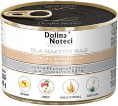 DOLINA NOTECI Premium Adult Small dospělé psy, pro malá plemena, s husou, bramborem a jablkem 185g