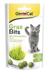 GimCat GRAS BITS tabl. s kočičí trávou 40g