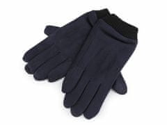 Kraftika 1pár (vel. xl) modrá tmavá pánské rukavice s nápletem