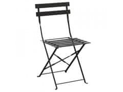 Bolero skládací židle v pouličním stylu ocelové černé (sada 2ks)