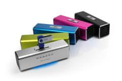 Technaxx přenosný stereo reproduktor MusicMan, baterie 600 mAh, FM-Radio, USB, modrý