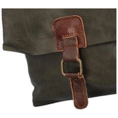 Paolo Bags Městský stylový koženkový batoh Enjoy, vojenská zelená