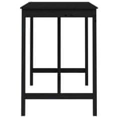 Vidaxl Barový stolek černý 140 x 80 x 110 cm masivní borové dřevo
