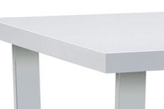 Autronic Moderní jídelní stůl Jídelní stůl 150x90 cm, MDF deska, bílý vysoký lesk, chromovaná podnož (AT-2088 WT) (2*Karton)
