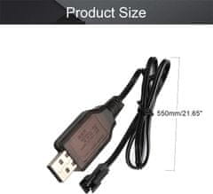 YUNIQUE GREEN-CLEAN 1 kus USB nabíjecí kabel SM-2P 250mAh výstup RC auto pro 6V Ni-MH baterie