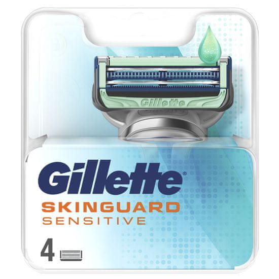 Gillette SkinGuard Sensitive Náhradní Holicí Hlavice S Aloe Vera, 4 Kusy