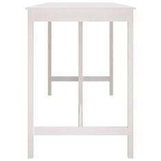 Vidaxl Barový stolek bílý 180 x 80 x 110 cm masivní borové dřevo