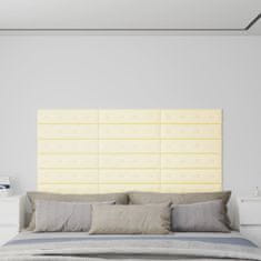 Greatstore Nástěnné panely 12 ks krémové 60 x 15 cm umělá kůže 1,08 m²