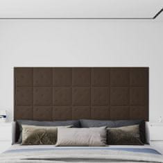 Greatstore Nástěnné panely 12 ks hnědé 30 x 30 cm umělá kůže 1,08 m²