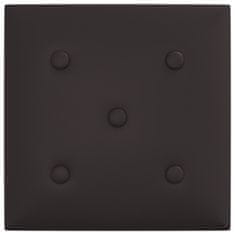 Vidaxl Nástěnné panely 12 ks černé 30 x 30 cm umělá kůže 1,08 m²