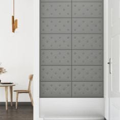 Greatstore Nástěnné panely 12 ks šedé 60 x 30 cm umělá kůže 2,16 m²