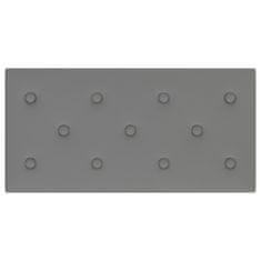 Vidaxl Nástěnné panely 12 ks šedé 60 x 30 cm umělá kůže 2,16 m²
