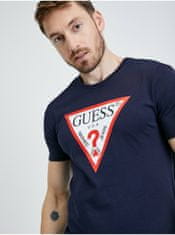 Guess Tmavě modré pánské tričko Guess S