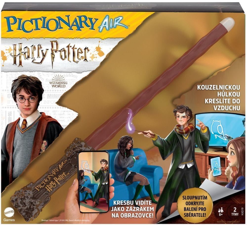 Levně Mattel Pictionary Air Harry Potter CZ HJG19 - rozbaleno