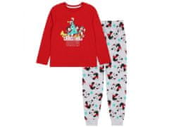 sarcia.eu Mickey Mouse a Disney Friends Vánoční pyžamo pro děti, červené a šedé, OEKO-TEX 5-6 lat 116 cm