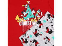 sarcia.eu Mickey Mouse a Disney Friends Vánoční pyžamo pro děti, červené a šedé, OEKO-TEX 5-6 lat 116 cm
