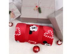 sarcia.eu Mickey Disney Mouse vánoční deka / přehoz červený, hřejivý, příjemný 120x150cm, OEKO-TEX 