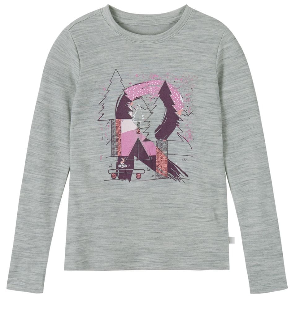 Reima dívčí vlněné tričko Viluton 5200011A-915A šedá 152