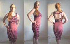 Letos naposled návaznost - fialovo-růžové úpletové šaty