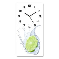 Wallmuralia Moderní hodiny nástěnné Limetka 30x60 cm bílé