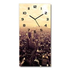 Wallmuralia Nástěnné hodiny Manhattan New York bílé 30x60 cm