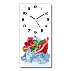 Wallmuralia Moderní hodiny nástěnné Gratánové jablko bílé 30x60 cm
