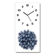 Wallmuralia Moderní hodiny nástěnné Borůvky bílé 30x60 cm