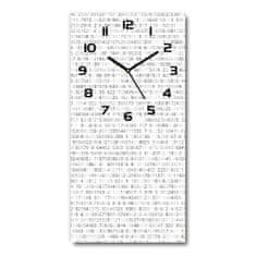 Wallmuralia Moderní hodiny nástěnné Binární kod bílé 30x60 cm