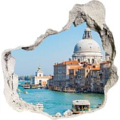 Wallmuralia Nálepka 3D díra na zeď Benátky Itálie 100x100 cm