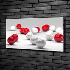 Wallmuralia Foto obraz canvas Červenobílé koule 100x50 cm