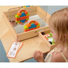 Masterkidz Sada barevných dřevěných bloků pro děti 24 ks