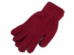 Kraftika 1pár bordó sv. dámské pletené rukavice, přechodní zimní