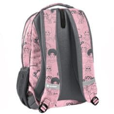 Paso Školní batoh Barbie Růžovo-šedý