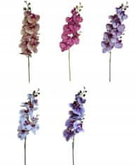 BTS Umělá květina orchideje ozdobná větvička 100 cm