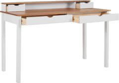 Danish Style Pracovní stůl Galt, 140 cm, bílá / přírodní